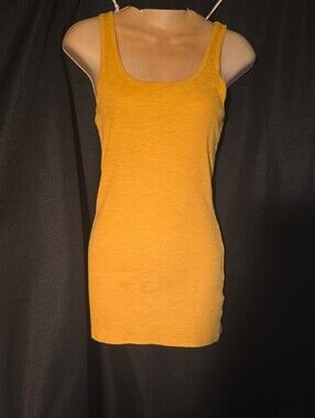Mossimo Supply Co. Mustard Yellow Ribbed Tank Top